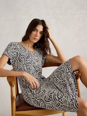 White Stuff Blue Tallie Jersey Dress - Image 2 of 6