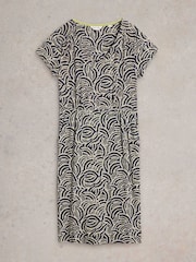 White Stuff Blue Tallie Jersey Dress - Image 5 of 6