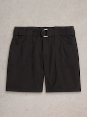 White Stuff Black Teakie 100% Organic Cotton Shorts - Image 5 of 6