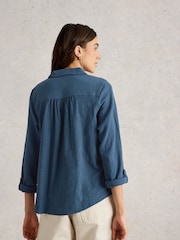 White Stuff Blue Annie Double Cotton Cloth Shirt - Image 2 of 6