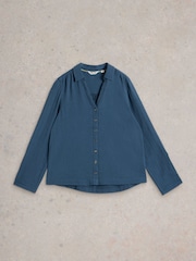 White Stuff Blue Annie Double Cotton Cloth Shirt - Image 5 of 6