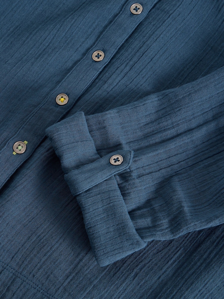White Stuff Blue Annie Double Cotton Cloth Shirt - Image 6 of 6