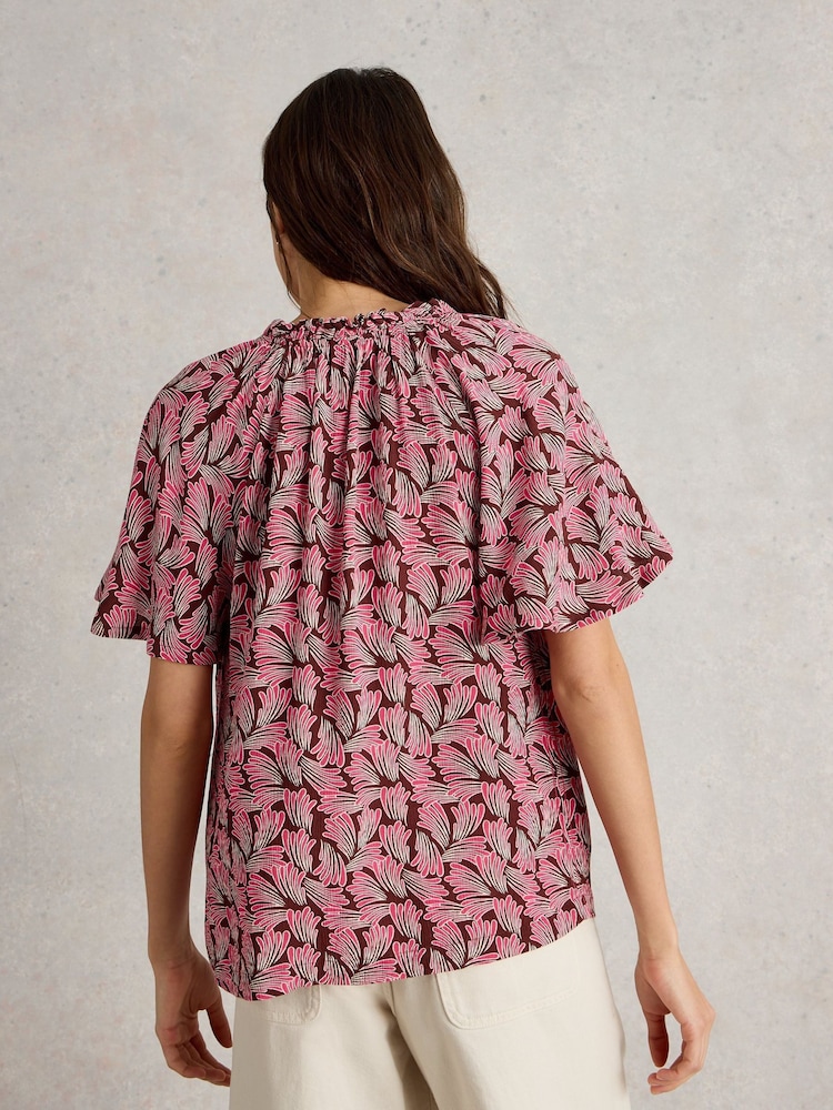 White Stuff Pink Sophia Crinkle Top - Image 2 of 6