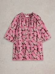 White Stuff Pink Sophia Crinkle Top - Image 5 of 6