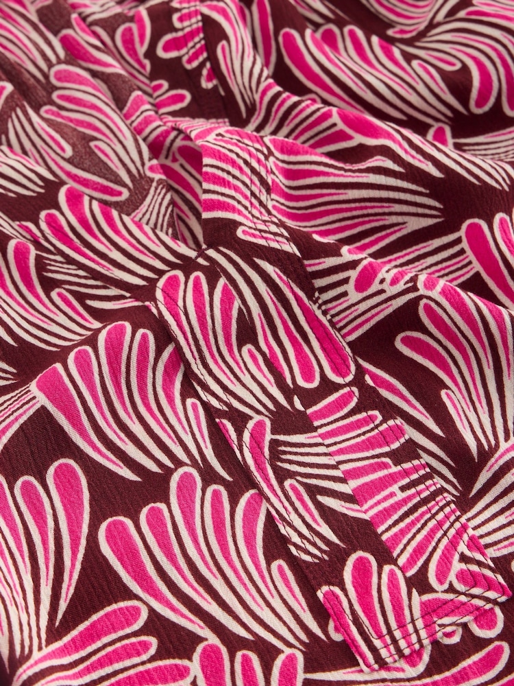 White Stuff Pink Sophia Crinkle Top - Image 6 of 6