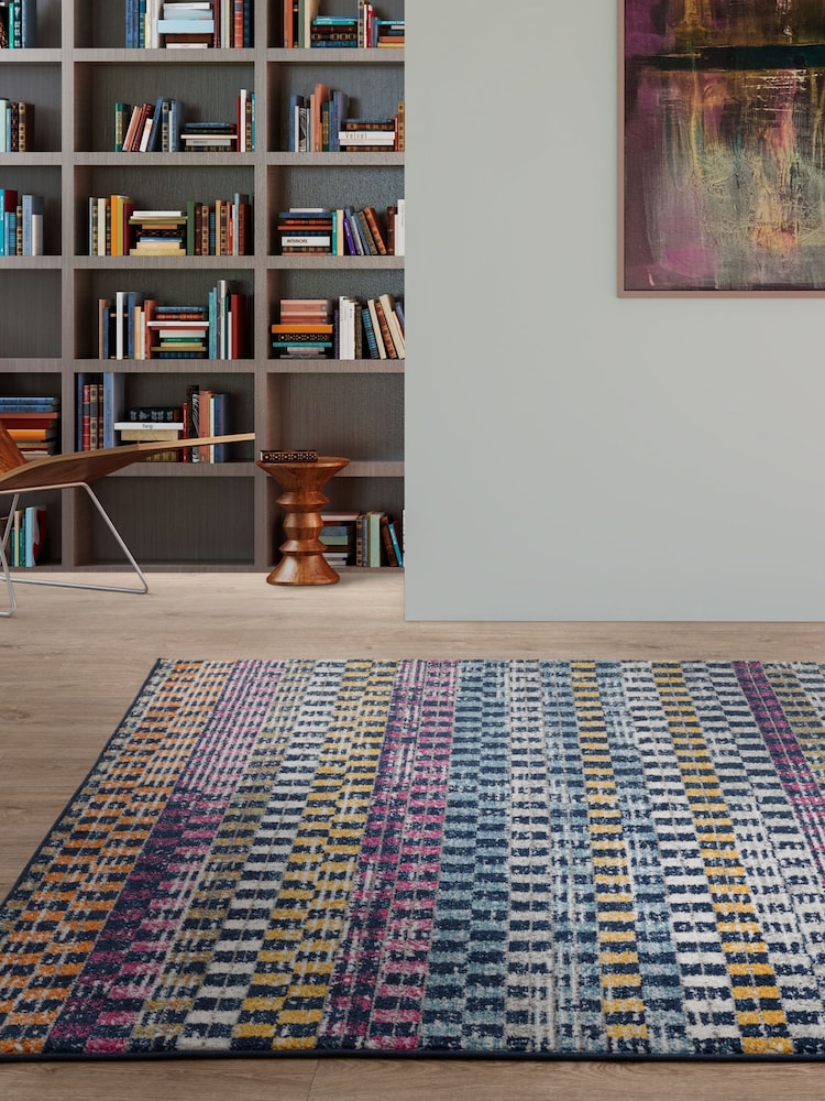 Multi Muse Check Bright Rug - Image 1 of 6