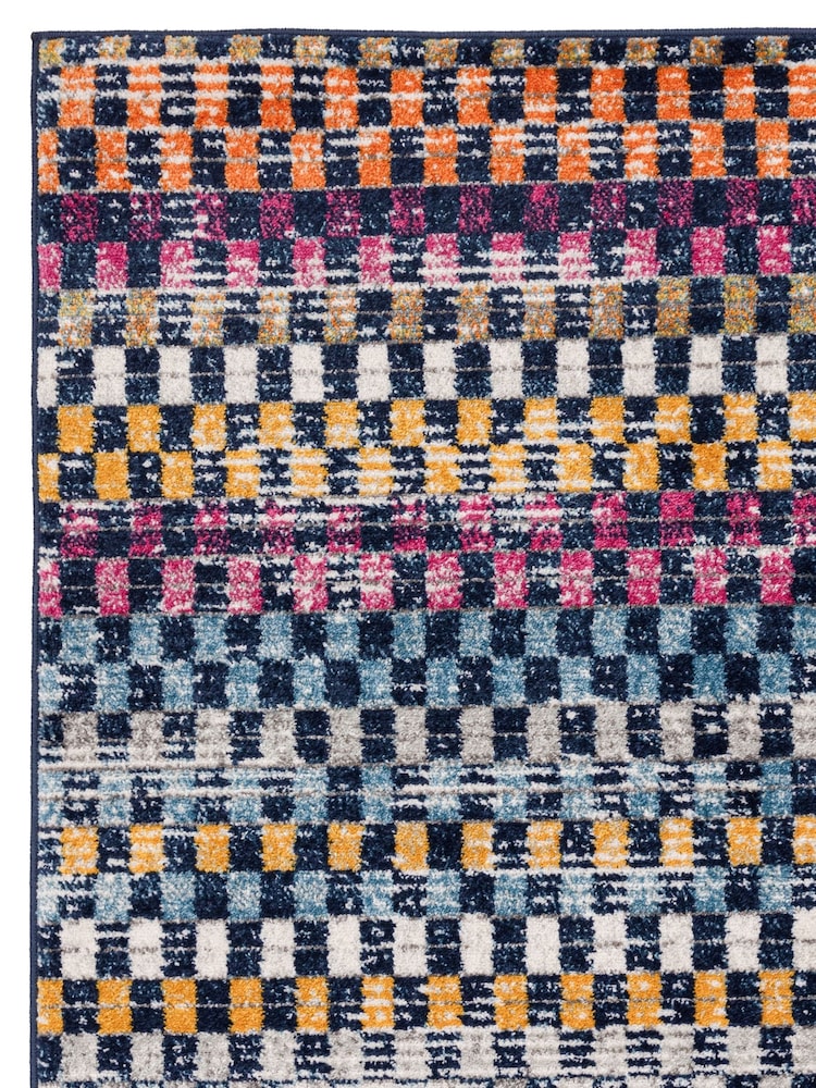Multi Muse Check Bright Rug - Image 6 of 6
