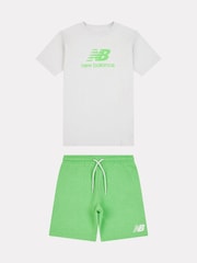 Grün - New Balance Kids Stacked Logo T-Shirt and Shorts Set - Bild 6 von 10