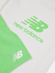 Grün - New Balance Kids Stacked Logo T-Shirt and Shorts Set - Bild 8 von 10