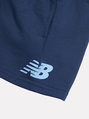 New Balance Off White Kids Jersey Ringer T-Shirt & Shorts Set - Image 4 of 4