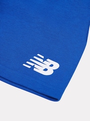 New Balance Blue Kids Stacked Logo T-Shirt and Shorts Set - Image 10 of 10