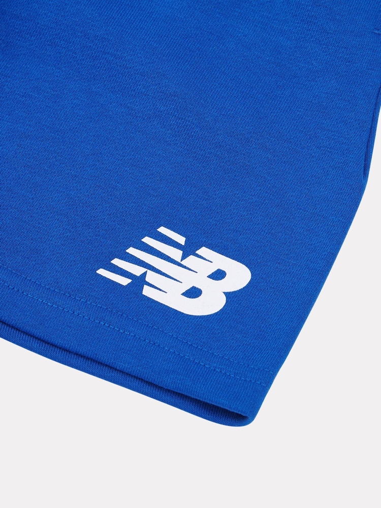 New Balance Blue Kids Stacked Logo T-Shirt and Shorts Set - Image 10 of 10