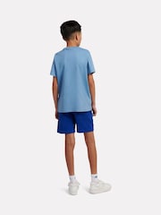 New Balance Blue Kids Stacked Logo T-Shirt and Shorts Set - Image 2 of 10