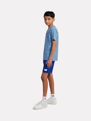 New Balance Blue Kids Stacked Logo T-Shirt and Shorts Set - Image 3 of 10