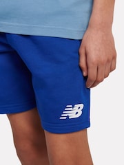 New Balance Blue Kids Stacked Logo T-Shirt and Shorts Set - Image 5 of 10