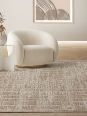Asiatic Rugs Beige Laurent Grid Rug - Image 1 of 6
