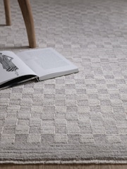 Grey Laurent Check Rug - Image 3 of 6