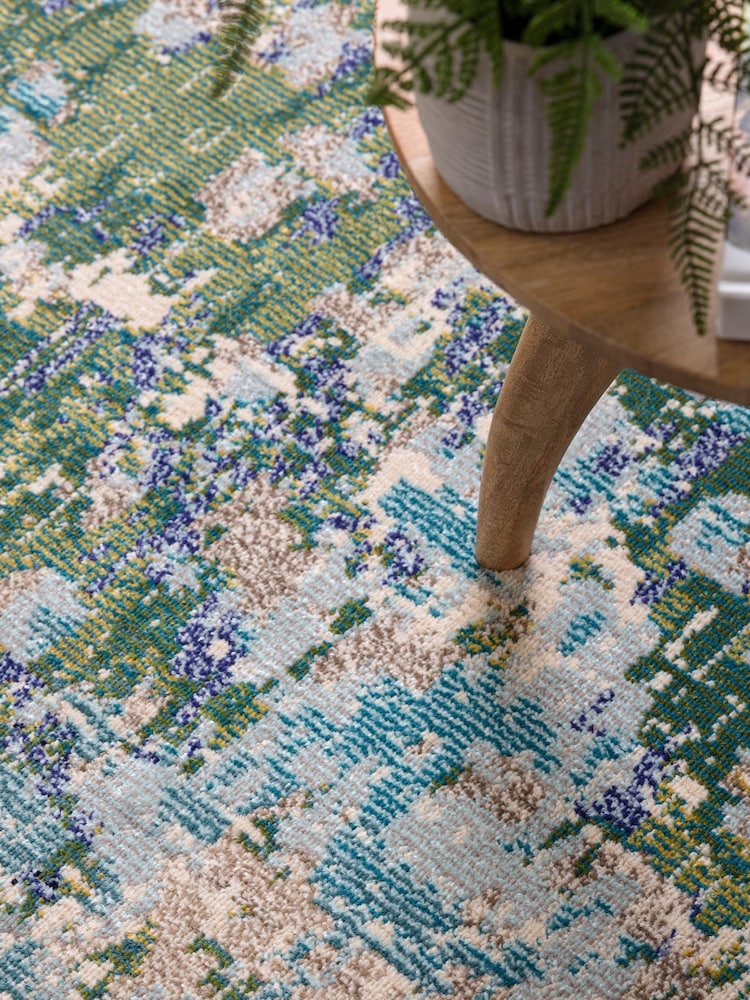Green Colores Cloud Abstract Rug - Image 7 of 7