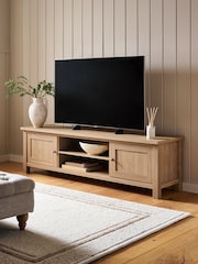 Natural Malvern Oak Effect Up to 80 inch Slim TV Unit - Image 1 of 6