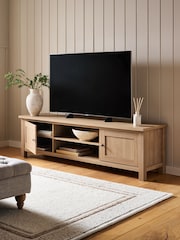 Natural Malvern Oak Effect Up to 80 inch Slim TV Unit - Image 4 of 6