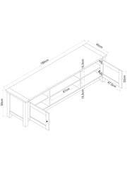 Natural Malvern Oak Effect Up to 80 inch Slim TV Unit - Image 6 of 6