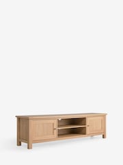 Natural Malvern Oak Effect Up to 80 inch Slim TV Unit - Image 8 of 10