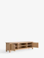 Natural Malvern Oak Effect Up to 80 inch Slim TV Unit - Image 9 of 10