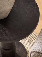 Black Bobbin Solid Mango Wood Side Table - Image 2 of 5