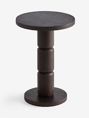 Black Bobbin Solid Mango Wood Side Table - Image 4 of 5