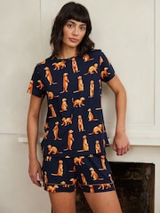 Chelsea Peers Meerkat Print Short Pyjamas Set - Imagen 1 de 5