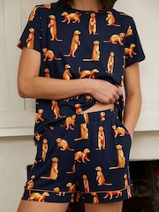 Chelsea Peers Meerkat Print Short Pyjamas Set - Imagen 4 de 5