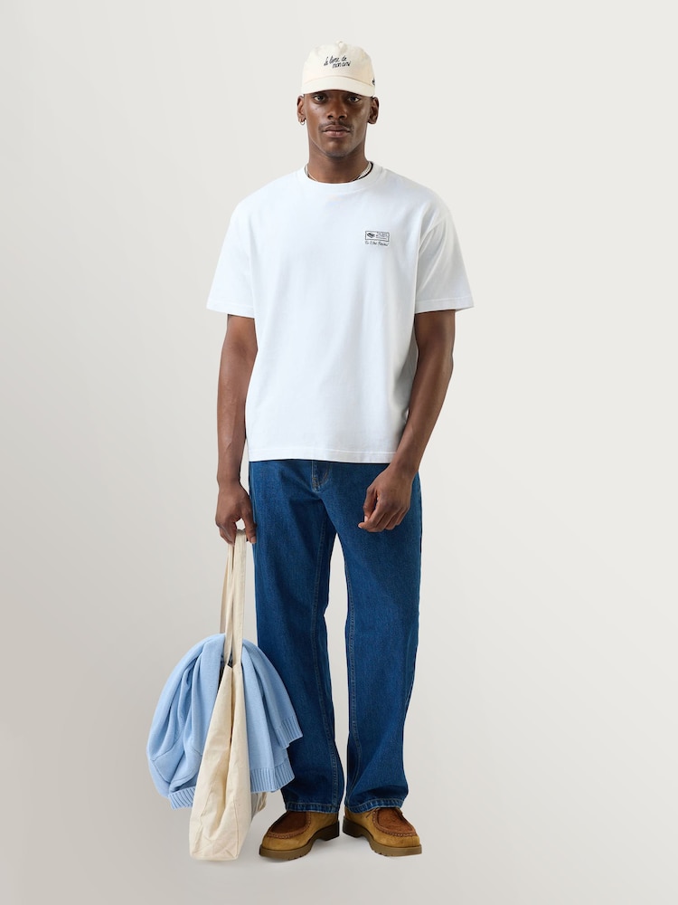 Percival White Ex Libris Oversized T-Shirt - Image 2 of 7 Percival White Ex Libris Oversized T-Shirt - Image 2 of 7