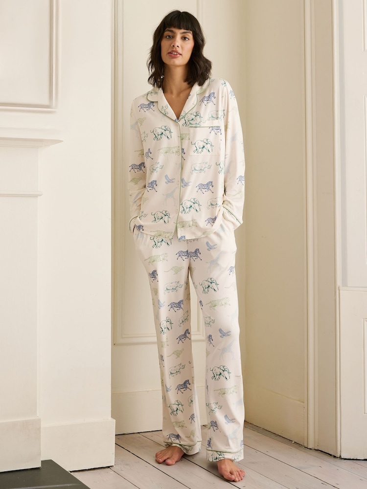 Chelsea Peers Racing Animal Print Short Pyjamas Set - Imagen 1 de 5
