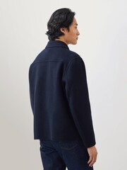 Percival Blue Double Faced Wool Overshirt - Image 2 of 9