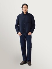 Percival Blue Double Faced Wool Overshirt - Image 4 of 9