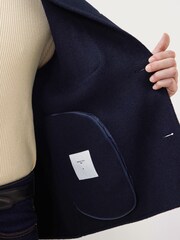 Percival Blue Double Faced Wool Overshirt - Image 5 of 9