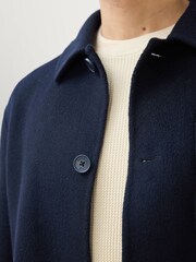 Percival Blue Double Faced Wool Overshirt - Image 6 of 9