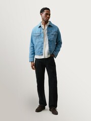 Percival Black Straight Leg Denim Jeans - Image 4 of 7