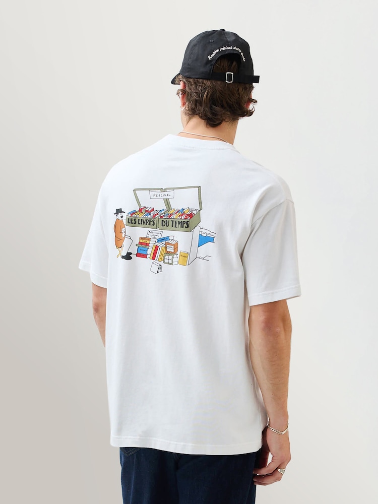 Percival White Du Temps Oversized T-Shirt - Image 1 of 7 Percival White Du Temps Oversized T-Shirt - Image 1 of 7