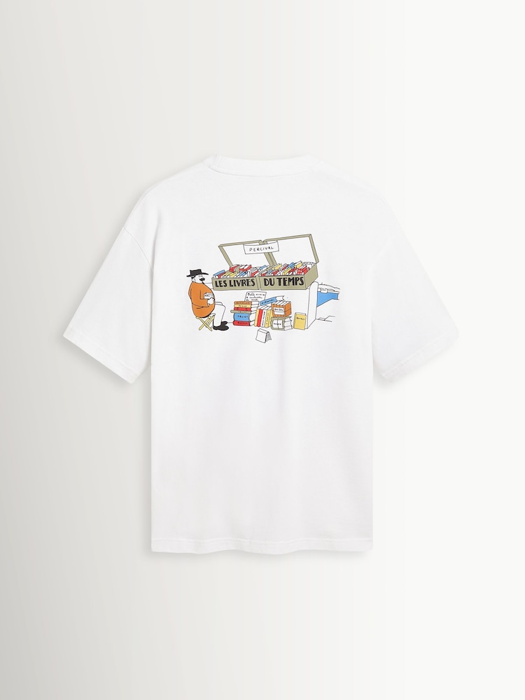 Percival White Du Temps Oversized T-Shirt - Image 7 of 7