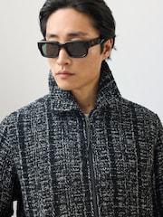 Percival Black Ingelo Zip Wool Boxy Jacket - Image 5 of 10