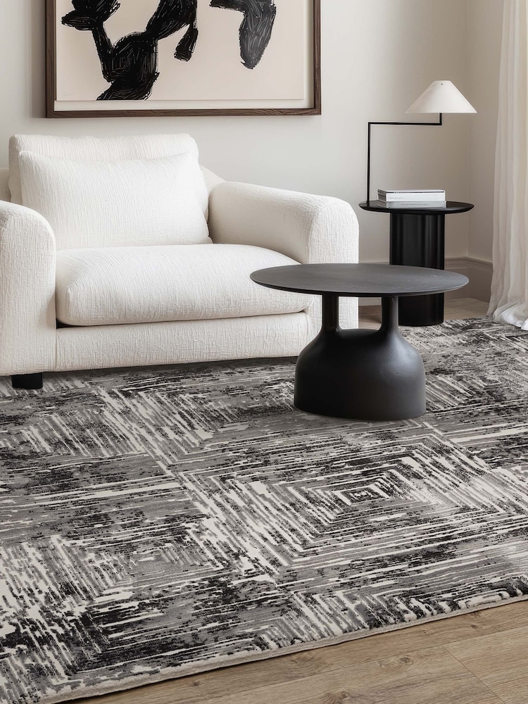 Asiatic Rugs Grey Kuza Portrait Lustre Rug - Image 1 of 6
