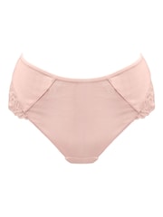 Pour Moi Pink Love To Lounge Lace and Modal Rib Midi Briefs - Image 3 of 4