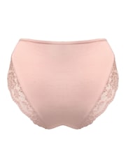 Pour Moi Pink Love To Lounge Lace and Modal Rib Midi Briefs - Image 4 of 4