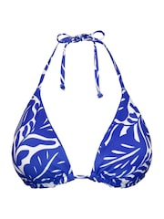 Pour Moi Blue Triangle Laguna Beach Reversible Bikini Top - Image 3 of 4