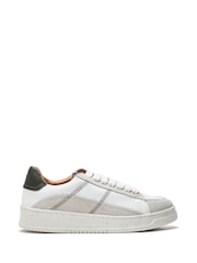Moda in Pelle Sh Emery Zigzag Stitch Leather White Trainers - Image 2 of 5