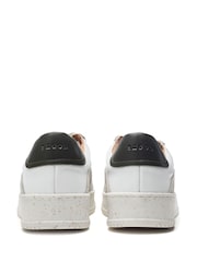 Moda in Pelle Sh Emery Zigzag Stitch Leather White Trainers - Image 4 of 5