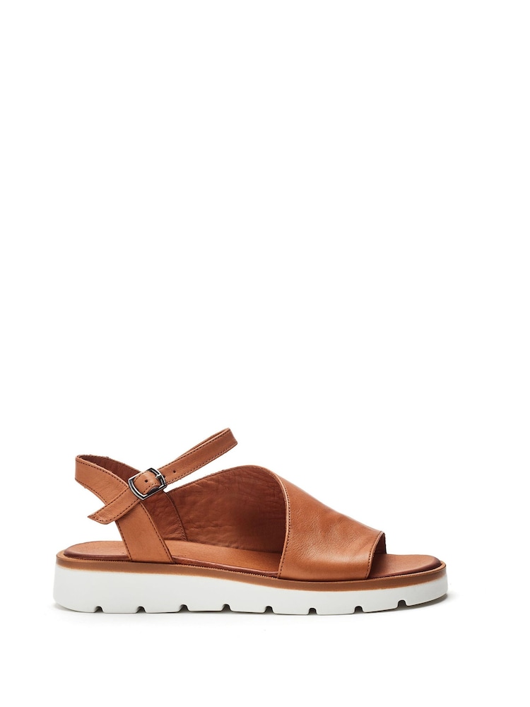 Marrón - Moda in Pelle Moire Asymmetric Flexi Leather Sandals - Imagen 2 de 5 Marrón - Moda in Pelle Moire Asymmetric Flexi Leather Sandals - Imagen 2 de 5