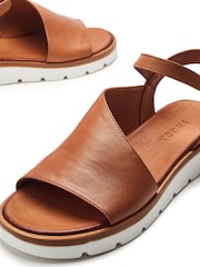 Moda in Pelle Moire Asymmetric Flexi Leather Sandals - Image 5 of 5