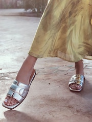 Moda in Pelle Liatris Woven Square Toe Leather Sandal - Image 1 of 5